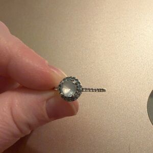 Elegant Silver and Blue Gemstone Ring